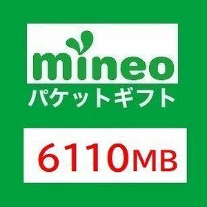 マイネオ mineo パケットギフト 6110MB 2