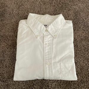 白 長袖シャツ ホワイト　綿100％　メンズ