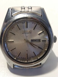 【F770】 SEIKO セイコー 2206-0190 自動巻き オートマ 白文字盤 シルバー アナログ ラウンド 腕時計