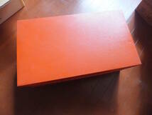  Showa Retro! tin plate. storage box orange 