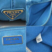 PRADA プラダ カナパ トートバッグ ハンドバッグ デニム ブルー クリーニング済 ラージサイズ CANAPA 水色 ボストン 鞄 Ma.a/k.i_画像10