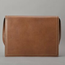 極美品 LOEWE ロエベ アナグラム ビジネスバッグ 2WAY ショルダーバッグ 本革 レザー ブラウン 肩掛け A4 クラッチ 書類鞄 Mk.h/k.g_画像3