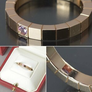 1円 新品仕上げ Cartier カルティエ ラニエール リング 指輪 11号 K18 ピンクゴールド ピンクサファイア ケース付き ジュエリー 750 Me.gの画像10