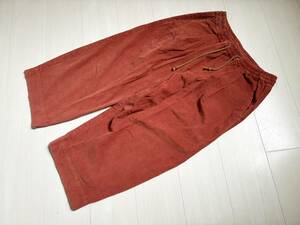 美品 GREI グレイ OVATE BAGGY PANTS CORDUROY パンツ コーデュロイ ワイド バギー タック 2 ブラウン系 茶系 USA製 △4