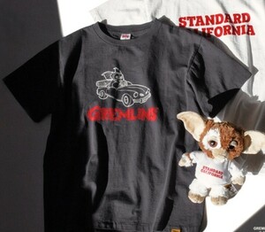 スタンダードカリフォルニア　Standard　California　グレムリン　ギズモ　ニキ ２５センチ　Tシャツ　黒　Мサイズ　スタカリ　ぬいぐるみ