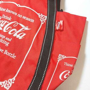 新品 コカコーラ バルーンバッグ トート マザーズ 赤 ロゴ② 大容量 レッドの画像6