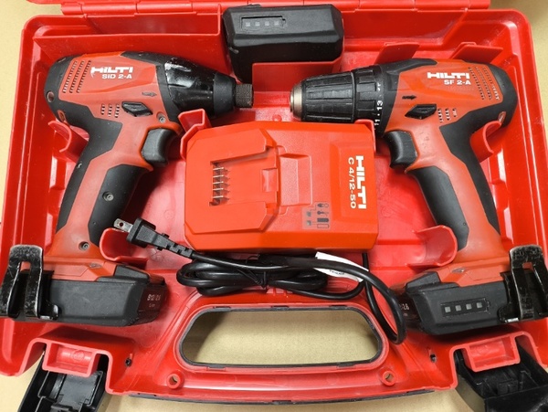 HILTI 充電式インパクトドライバ/充電式ドライバドリル SID2-A12/SF2-A12 バッテリー3個