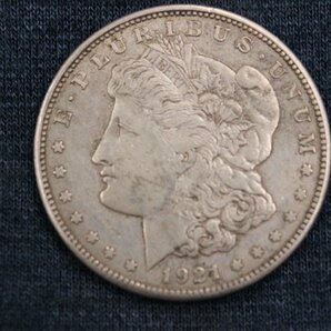 ○コイン(4）アメリカ モルガンダラー 1ドル銀貨 1921年 3枚セット 重量約26.6g 直径 約38mm リバティコインの画像2