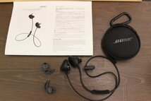 ○Bose SoundSport wireless headphones ワイヤレスイヤホン 【動作保証出品】Bluetooth 接続 マイク付 ブラック 防滴_画像1