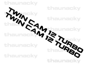 TWINCAM 12 TURBO タイプB 45cm×2枚 ステッカー ツインカム ターボ 旧車 レトロ