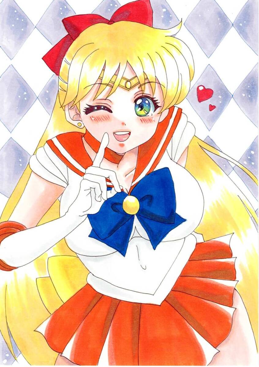 Doujin handgezeichnete Kunstwerk-Illustration Sailor Venus Minako Aino Pretty Guardian Sailor Moon A5, Comics, Anime-Waren, handgezeichnete Illustration