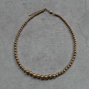 Random ball necklace gold No.1227