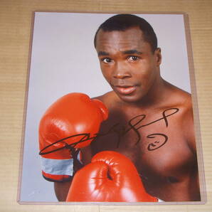 証明書付直筆サイン入りフォト シュガー・レイ・レナード SUGAR RAY LEONARD  ウェルター級チャンピオン 黄金のミドルの画像1