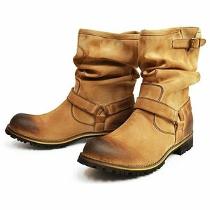  new goods #26cm men's boots dore-p engineer boots middle boots suede processing short boots casual popular shoes men's shoes 