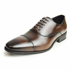  new goods #25cm wide width leather shoes business shoes men's 3E office formal ceremonial occasions strut chip inside feather race up cord shoes black dense brown 