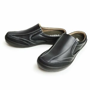  new goods #25~25.5cm super light weight slip-on shoes wide width 3E side-gore walking shoes casual men's sandals . slide . bending shoes [ eko delivery ]