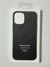 ◆新品◆Apple純正◆iPhone 12 mini レザーケース（ブラック）_画像1