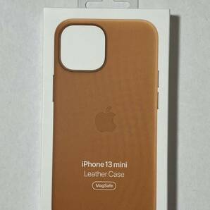 ◆新品◆Apple純正◆iPhone 13 mini レザーケース（ゴールデンブラウン）の画像1