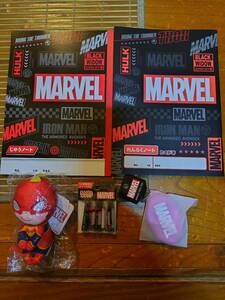 MARVEL/ma- bell Note 2 pcs., soft toy,.... cap, Raver coin case total 5 point set 