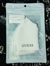 即決 正規品 未開封 定価1500円 ゲス GUESS マスク 白 ２枚セット ブランドマスク GUESS LOGO MASK ホワイト ①_画像1