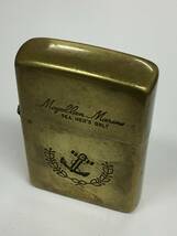 1円～！ZIPPO ジッポ ライター MAGELLAN MARINE マゼラン マリン SEA MEN'S ONLY ゴールド 1982年 オイルライター 喫煙具 着火確認済み_画像4