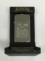 1円～！ZIPPO ジッポ ライター SLIM スリム GUAM グアム LATTE STONE ラッテ ストーン シルバー 2000年 オイルライター 喫煙具 着火確認済_画像1