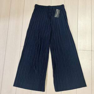  new goods * tag attaching * lady's * pleat gaucho pants *M~L* navy * rubber pants 