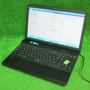 [3943]SONY VAIO VPCEH18FJ Core i3 2310M 2.10GHz HDDなし メモリ4GB DVDマルチ 15.5インチ BIOS OK キー不良ジャンクの画像1