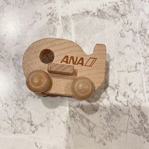 【非売品】ANA 飛行機　おもちゃ　木彫り風