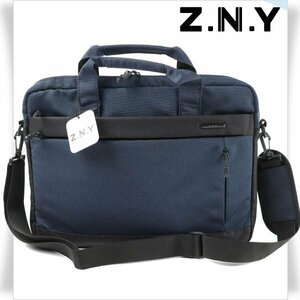 新品1円～★Z.N.Y ゼロニューヨーク ゼロハリバートン メンズ 2WAY ビジネスバッグ A4 PC対応 ネイビー ブリーフケース 軽量 本物 ◆8042◆