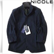 新品1円～★ニコル セレクション NICOLE selection メンズ 吸水速乾 カラミ ワイヤースタンドカラー ジャケット 48 L ブルゾン ◆8373◆_画像1