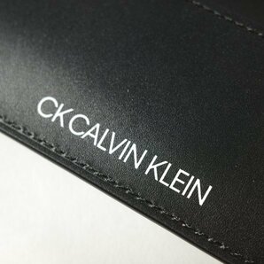 新品1円～★CK CALVIN KLEIN カルバンクライン メンズ 牛革レザー 名刺入れ カードケース 黒 箱付 ポリッシュ プレゼントに♪◆8444◆の画像8