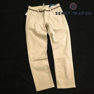 新品1円～★定価1.7万 Serge Blanco セルジュブランコ メンズ コットンストレートパンツ カラーストレッチチノ 30 ウエスト76◆8546◆