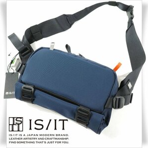 新品1円～★定価1.8万 IS/IT イズイット メンズ 日本製 ショルダーバッグ ワンショルダー ネイビー 軽量 撥水 紺 正規店本物 ◆9705◆の画像1