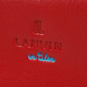 新品1円～★定価1.6万 LANVIN en Bleu ランバン オン ブルー メンズ 牛革レザー ショルダーバッグ レッド 撥水加工 Tilt ティルト ◆9718◆の画像5