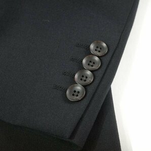 新品1円～★定価4.9万 Black On TETE HOMME テットオム ウール毛 シングル二つボタンスーツ 90A4 ノータック ブラック 黒 ◆9913◆の画像7