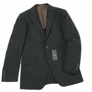 新品1円～★定価4.9万 Black On TETE HOMME テットオム ウール毛 シングル二つボタンスーツ 92A5 ノータック ブラック 黒 ◆9911◆の画像5