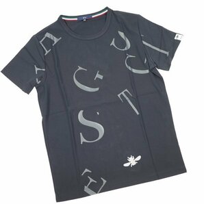 新品1円～★g-stage ジーステージ メンズ 半袖 Tシャツ 44 S 黒 クルーネック ジャージ ストレッチ ゴルフ 黒 ブラック 本物◆1093◆の画像3