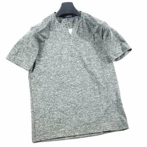 新品1円～★ニコル セレクション NICOLE selection メンズ ストレッチ 半袖 デザインカットソー 46 M グレー Tシャツ 正規店本物 ◆1191◆の画像4