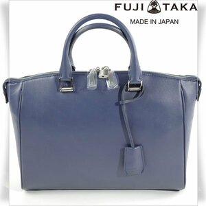  new goods 1 jpy ~* regular price 6 ten thousand FUJITAKA Fujita ka made in Japan cow leather leather business bag briefcase navy o-b regular shop genuine article *1219*