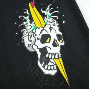 新品1円～★Ed Hardy エドハーディー メンズ 半袖 コットン綿 天竺 Tシャツ M 黒 ブラック クルーネック カットソー ◆1268◆の画像7