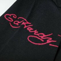 新品1円～★Ed Hardy エドハーディー メンズ 半袖 コットン綿 天竺 Tシャツ M 黒 ブラック クルーネック カットソー ◆1254◆_画像6