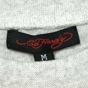 新品1円～★Ed Hardy エドハーディー メンズ 半袖 コットン綿 天竺 Tシャツ M グレー クルーネック カットソー ◆1276◆の画像6