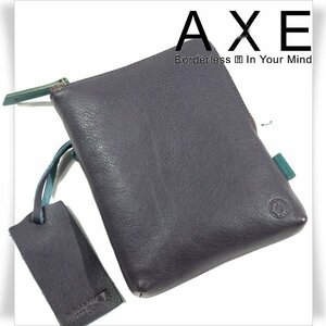 新品1円～★定価1.2万 AXE J-line アックス ジャパンライン メンズ 日本製 牛革レザー ミニショルダーバッグ スマホショルダー 紺◆1340◆