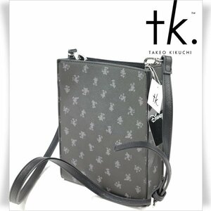  новый товар 1 иен ~*tk.TAKEO KIKUCHI Takeo Kikuchi Disney Capsule коллекция монограмма сумка на плечо чёрный черный подлинный товар *1455*