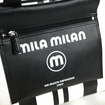 新品1円～★イタリア発ブランド MIRAMIRAN ミラミラン トートバッグ ミーチョ A4 ブラック 黒 大容量 正規店本物 ◆1458◆_画像8