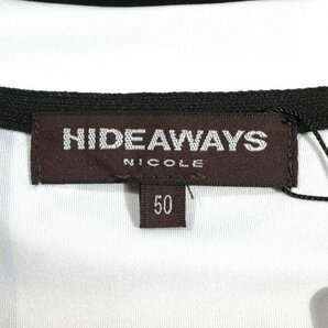 新品1円～★HIDEAWAYS NICOLE ハイダウェイ ニコル メンズ ストレッチ 半袖 VネックBIGチェックTシャツ 50 LL カットソー ◆1612◆の画像9