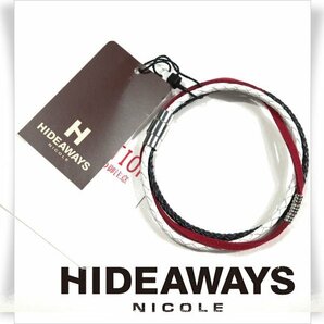 新品1円～★HIDEAWAYS NICOLE ハイダウェイ ニコル メンズ ブレスレット アクセサリー メッシュ×フェイクスウェード 正規店本物◆1696◆の画像1