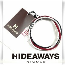 新品1円～★HIDEAWAYS NICOLE ハイダウェイ ニコル メンズ ブレスレット アクセサリー メッシュ×フェイクスウェード 正規店本物◆1696◆_画像1