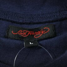 新品1円～★Ed Hardy エドハーディー メンズ 半袖 コットン綿 天竺 ポケット付き Tシャツ M ネイビー クルーネック カットソー ◆1718◆_画像9